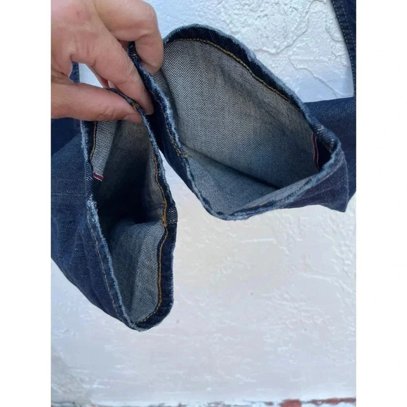 Care Label Italian Mens Buttons Fly Straight Leg Boyloose Jeans Denim 34 - Picture 11 of 16